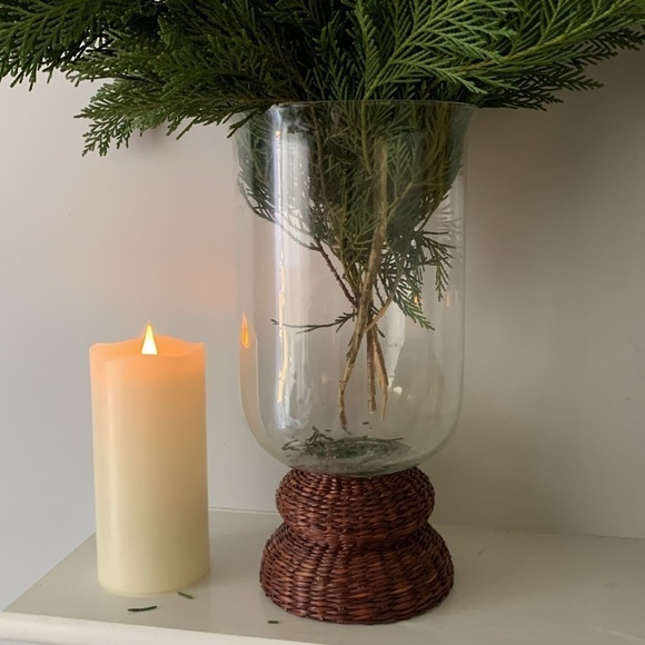 Vase clear with rattan with shells home decor Boho‎ home decor - Picture 5 of 7